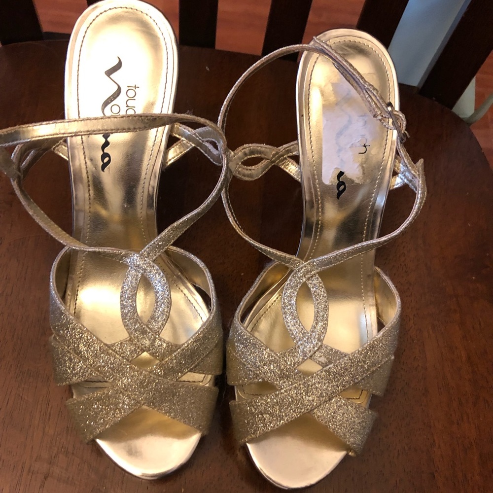 Strappy Gold Heels